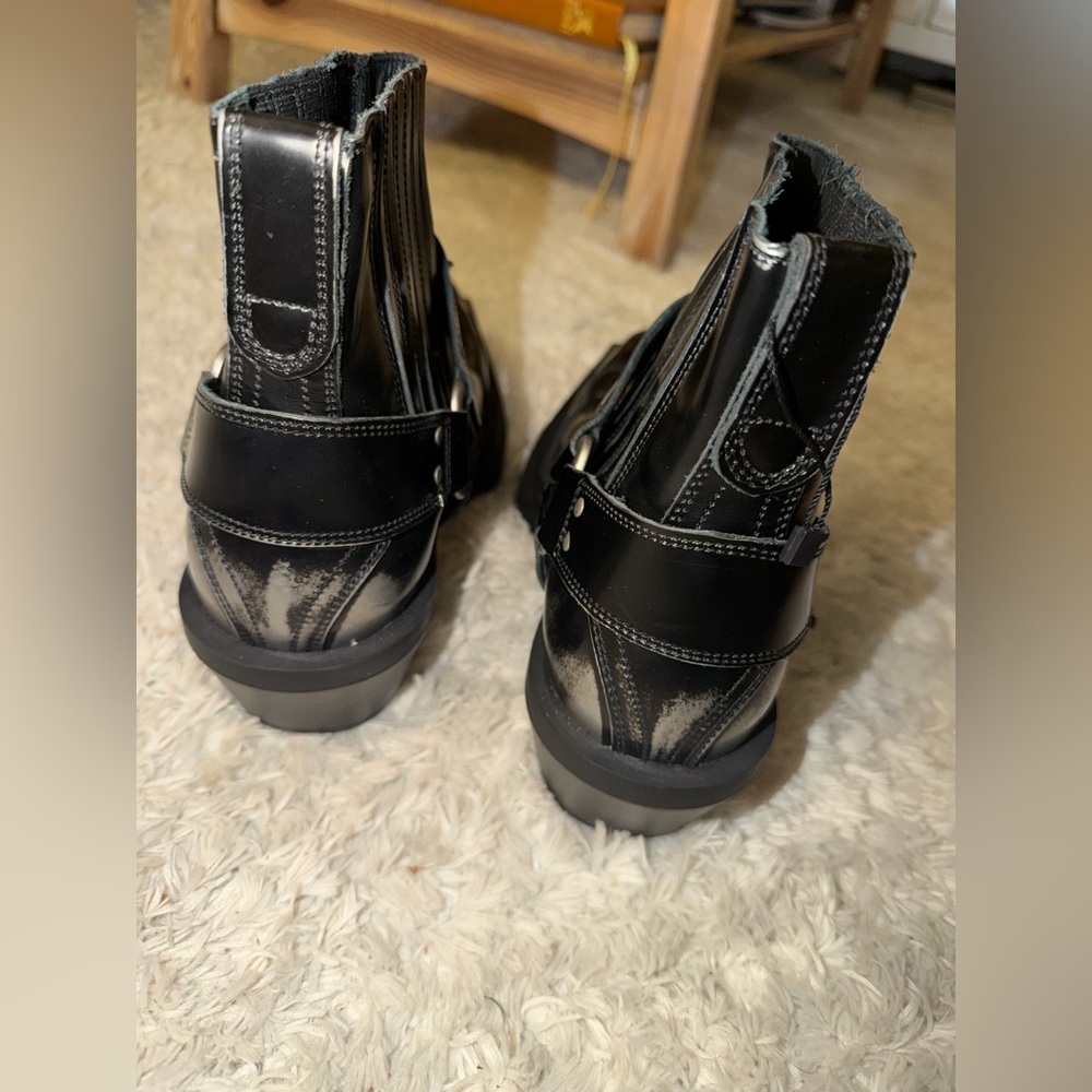 🆕🖤 ZARA  black cowboy boots style - Picture 7 of 11